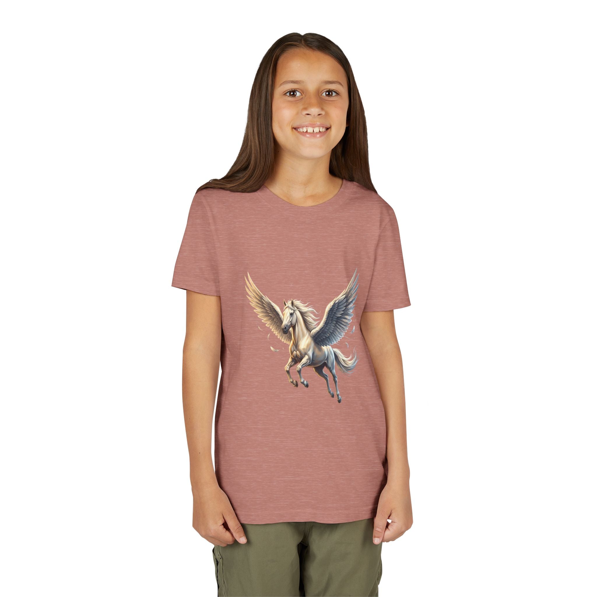Majestic Pegasus Illustration Youth Tee | Flying Horse Graphic Tee