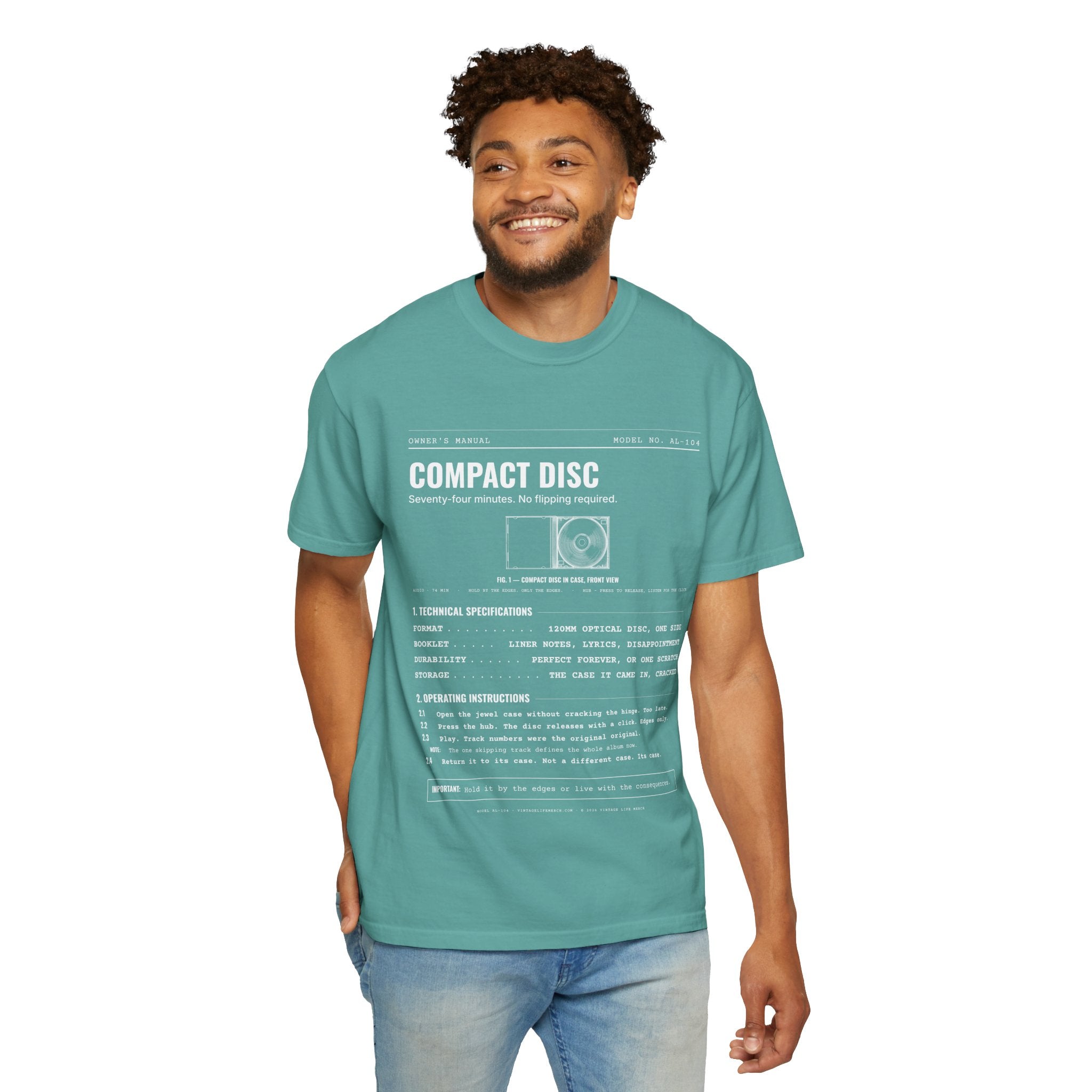 Compact Disc Spec Sheet Shirt | Analog Life Vintage Tee