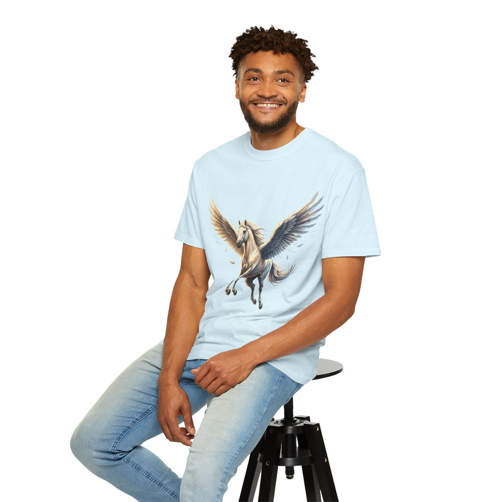 Majestic Pegasus Illustration T-shirt | Flying Horse Graphic Tee