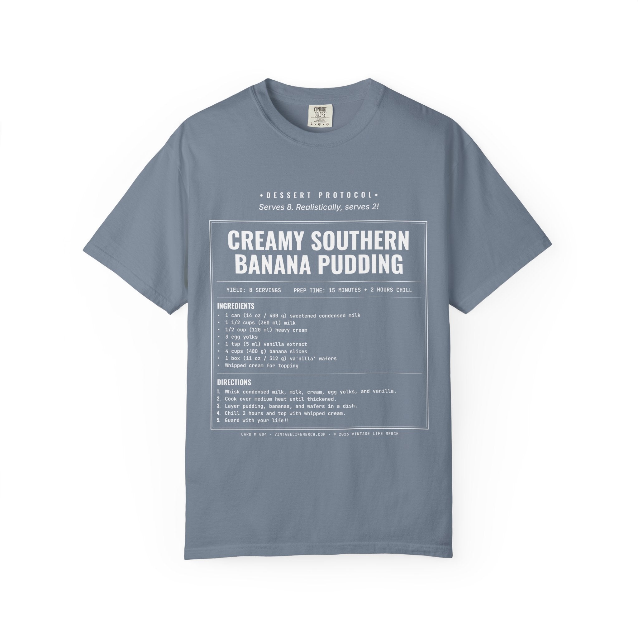 Creamy Banana Pudding Recipe Shirt | Southern Vintage Tee