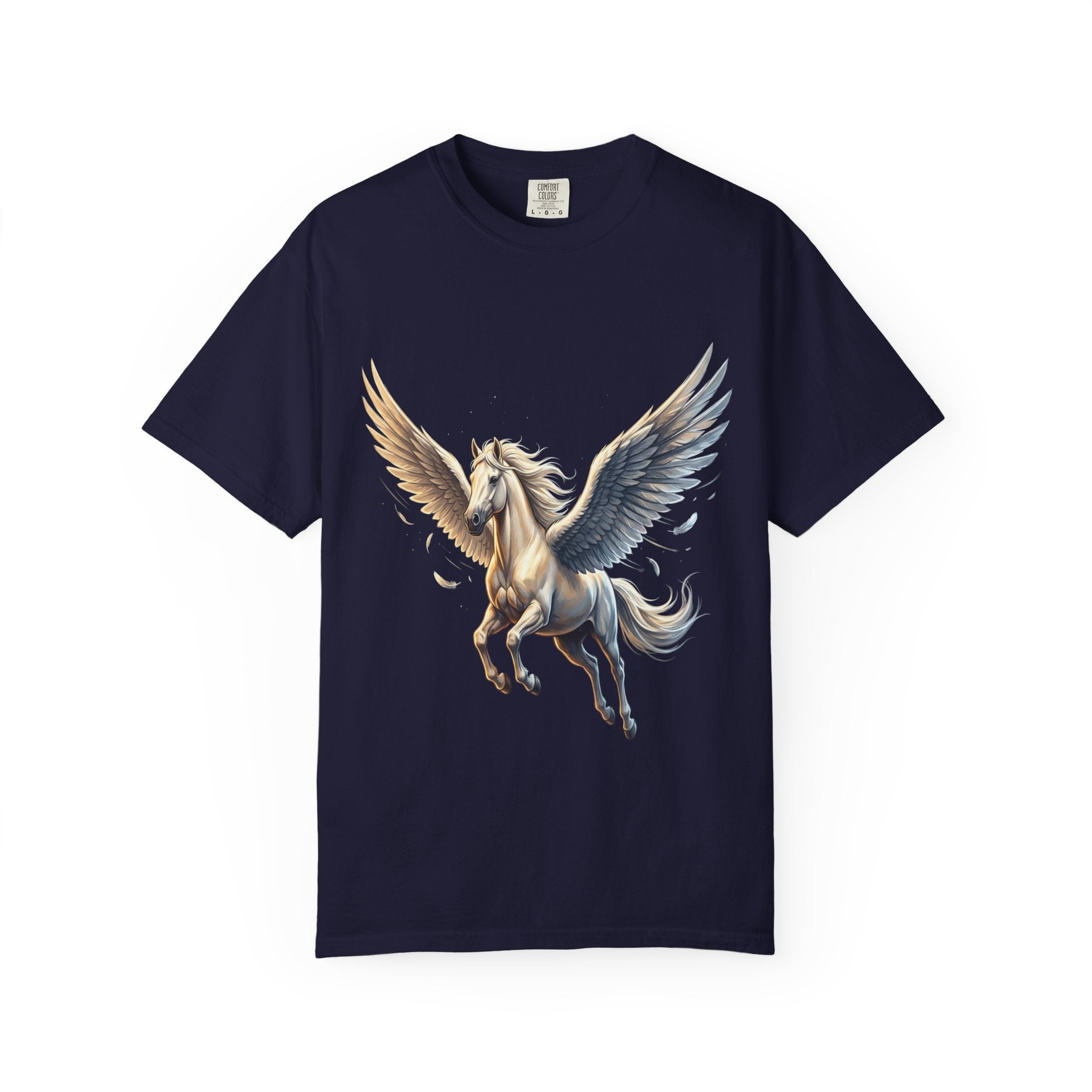 Majestic Pegasus Illustration T-shirt | Flying Horse Graphic Tee
