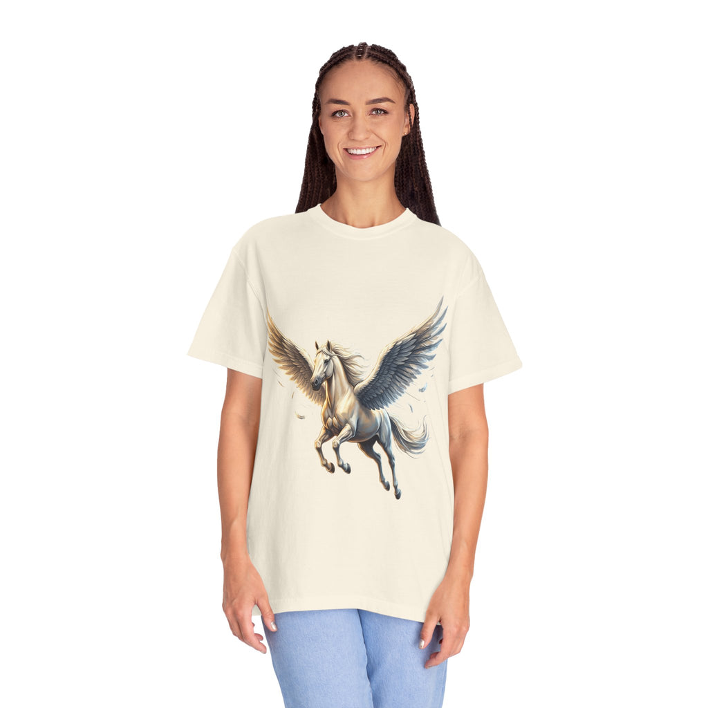 Majestic Pegasus Illustration T-shirt | Flying Horse Graphic Tee