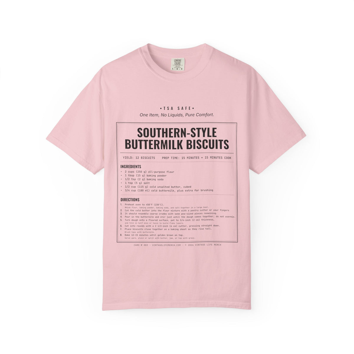 Buttermilk Biscuits Recipe Shirt | Southern Vintage Tee in Blossom
