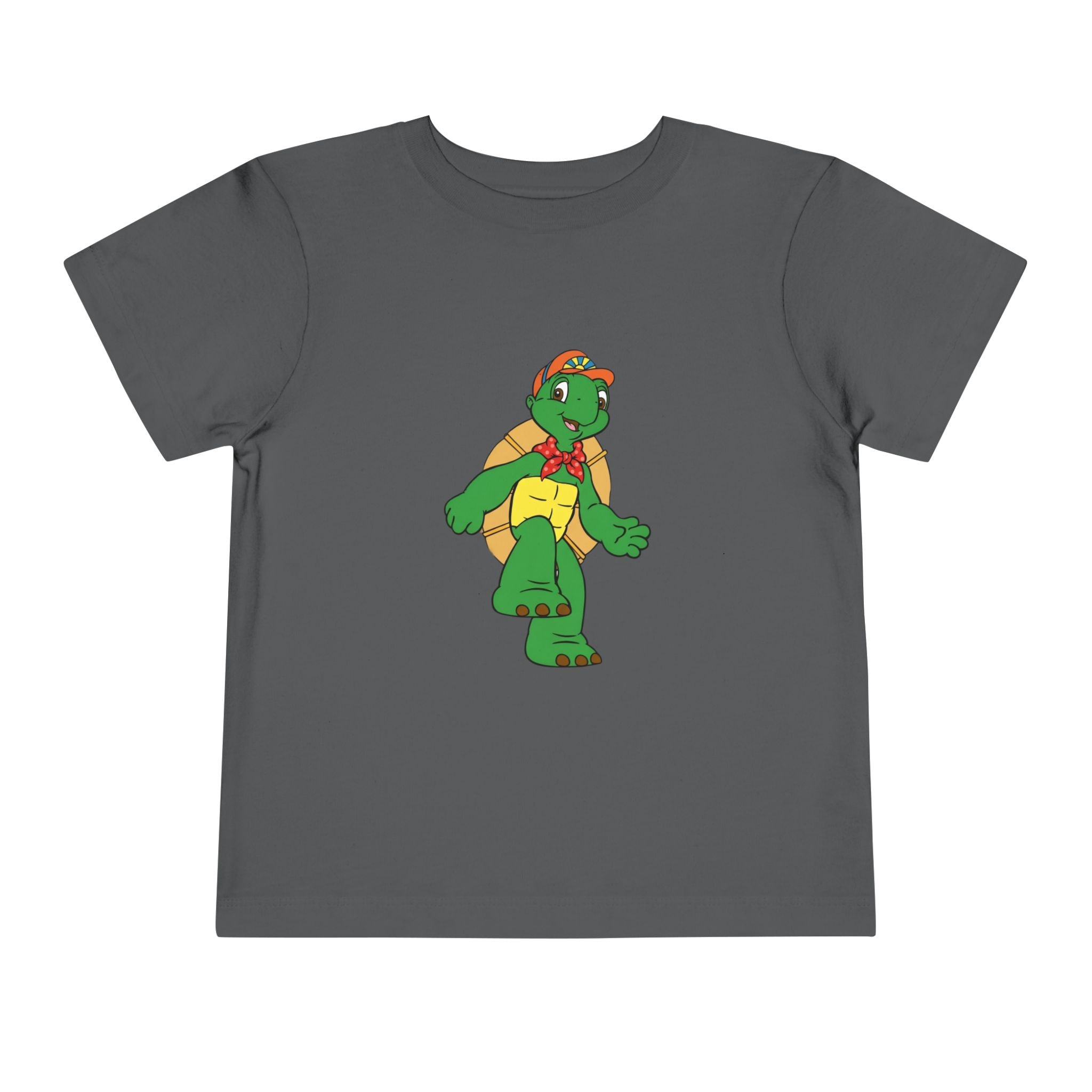 Kids Turtle Graphic Toddler Tee | Retro Cartoon Turtle in Cap