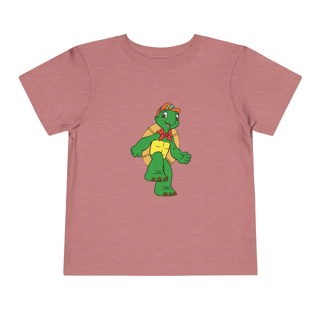 Kids Turtle Graphic Toddler Tee | Retro Cartoon Turtle in Cap