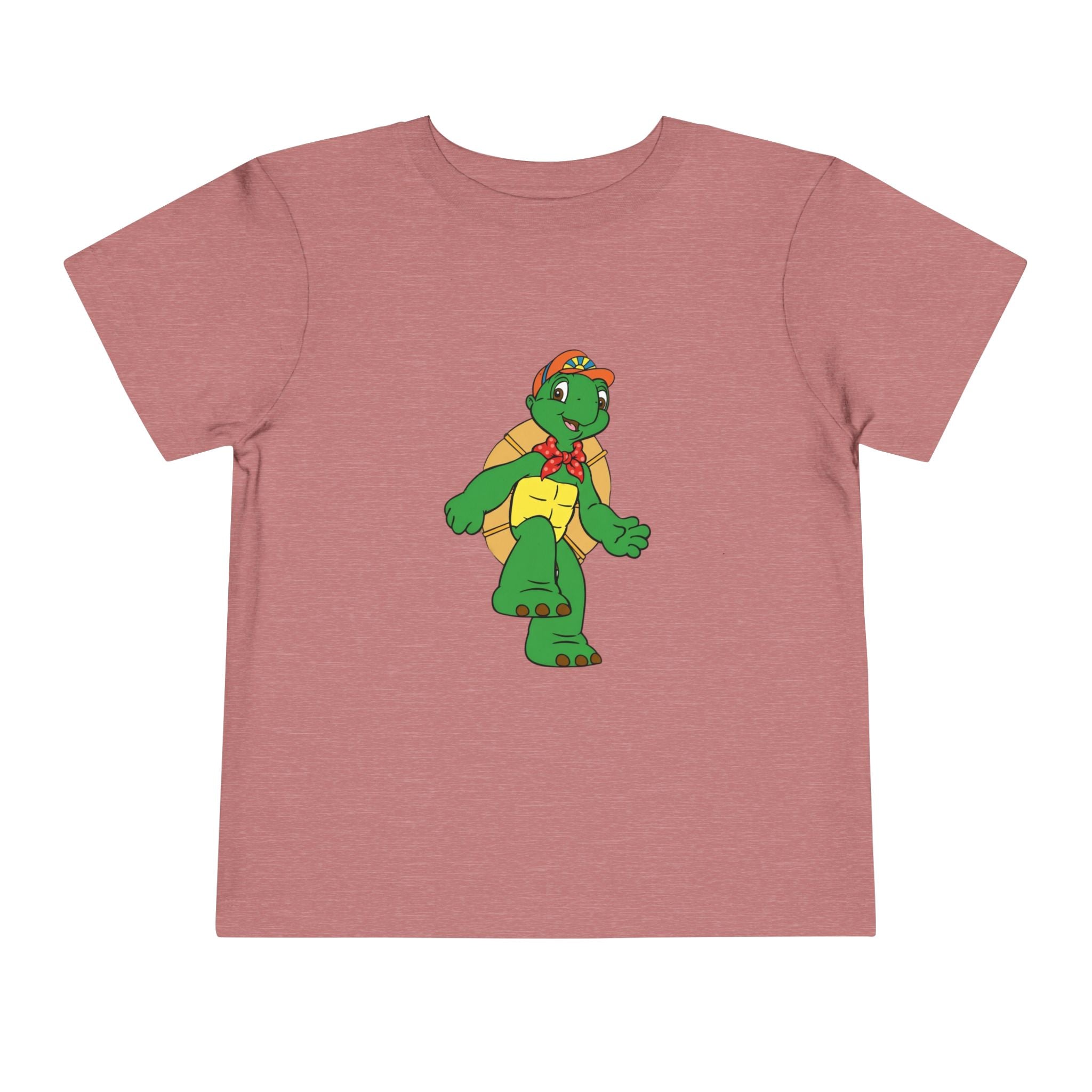 Kids Turtle Graphic Toddler Tee | Retro Cartoon Turtle in Cap