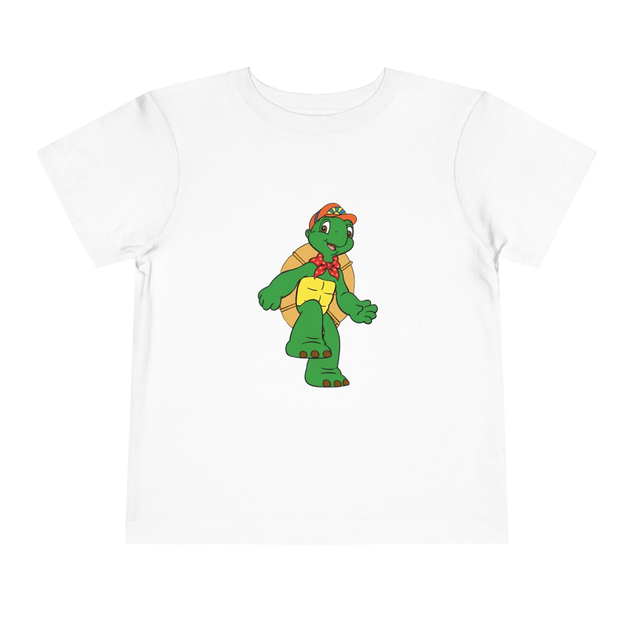 Kids Turtle Graphic Toddler Tee | Retro Cartoon Turtle in Cap