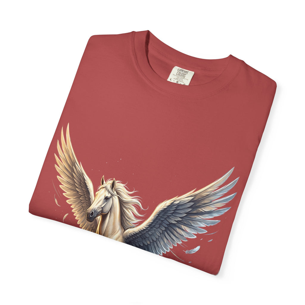 Majestic Pegasus Illustration T-shirt | Flying Horse Graphic Tee