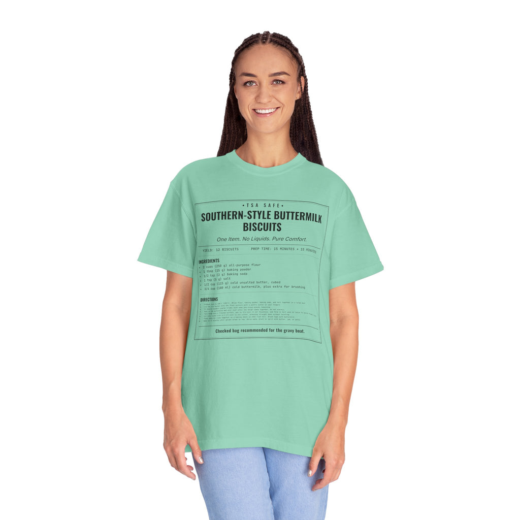 Southern Style Buttermilk Biscuits | Vintage Recipe Card T-Shirt — Black Ink