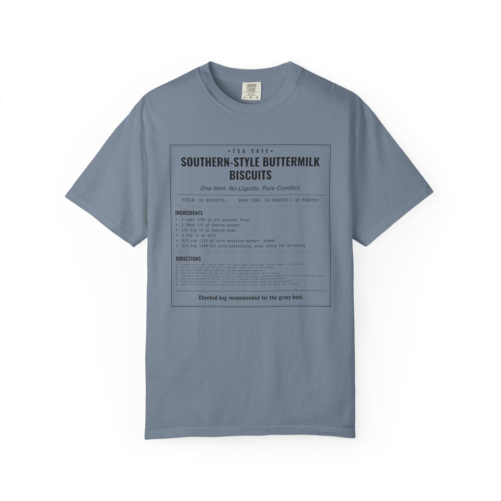 Southern Style Buttermilk Biscuits | Vintage Recipe Card T-Shirt — Black Ink