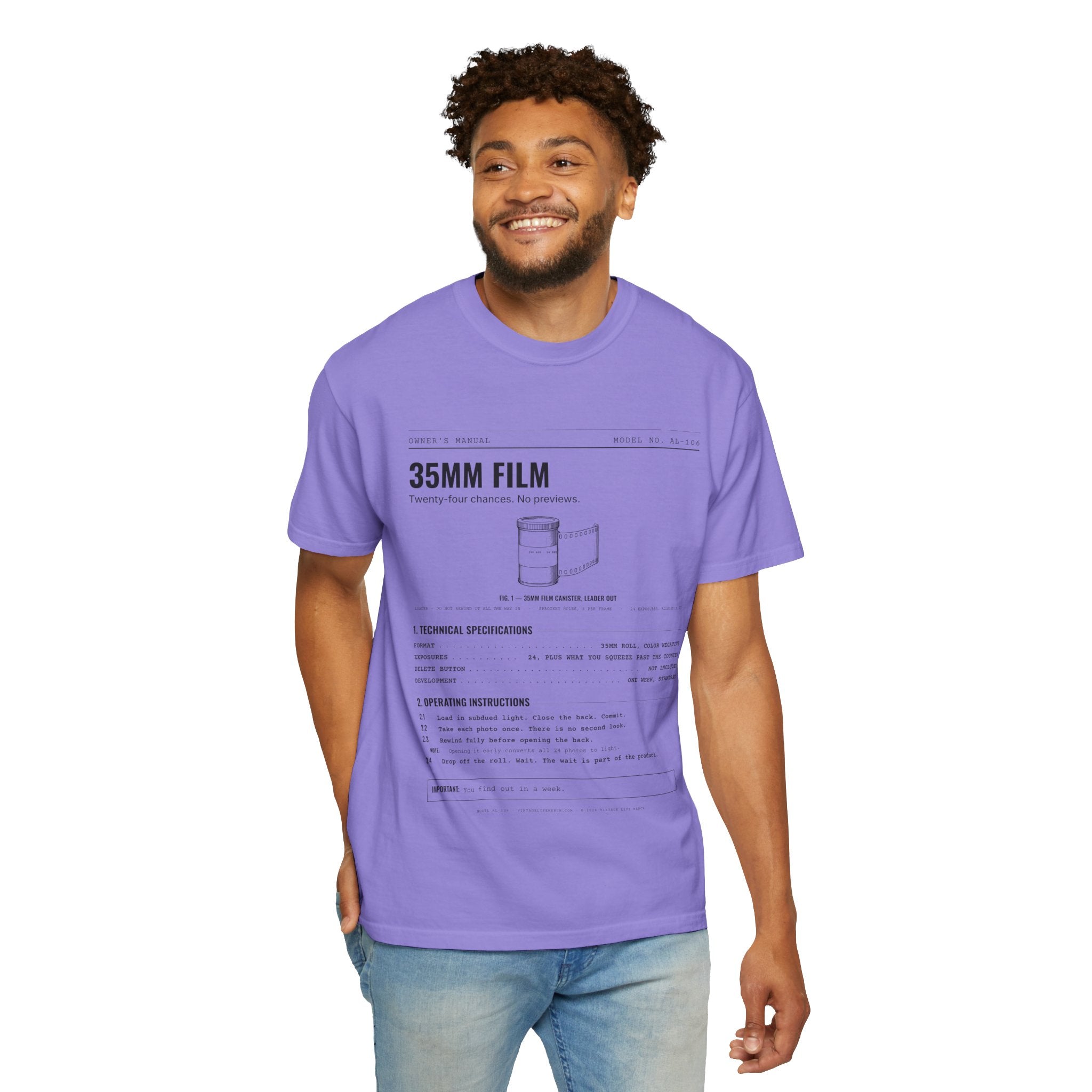 35mm Film Spec Sheet Shirt | Analog Life Vintage Tee
