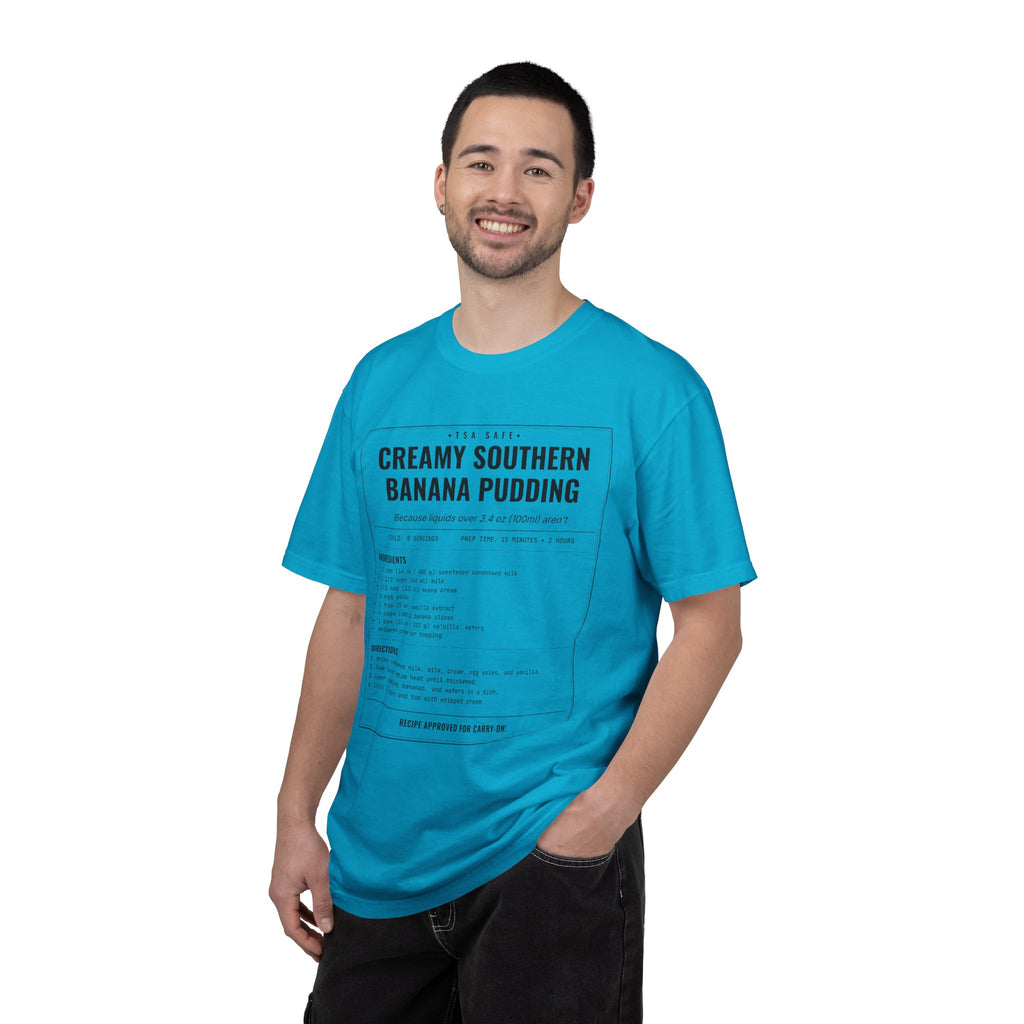 Creamy Southern Banana Pudding | Vintage Recipe Card T-Shirt — Black Ink