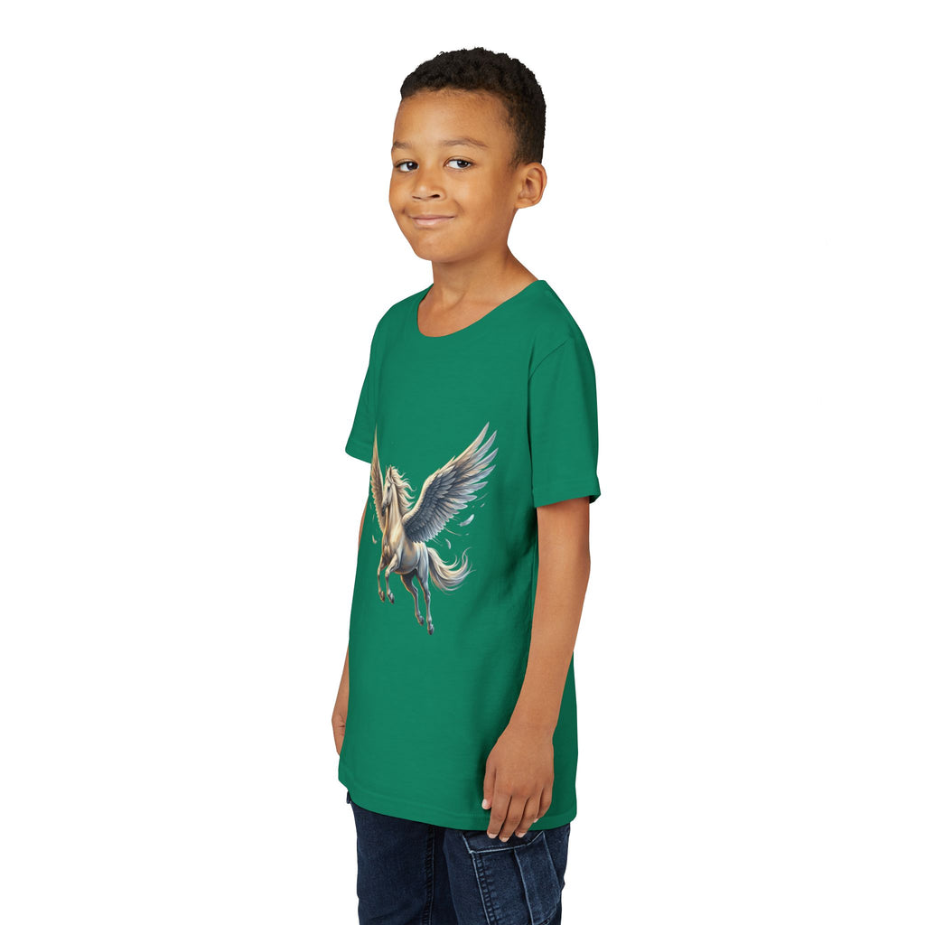 Majestic Pegasus Illustration Youth Tee | Flying Horse Graphic Tee