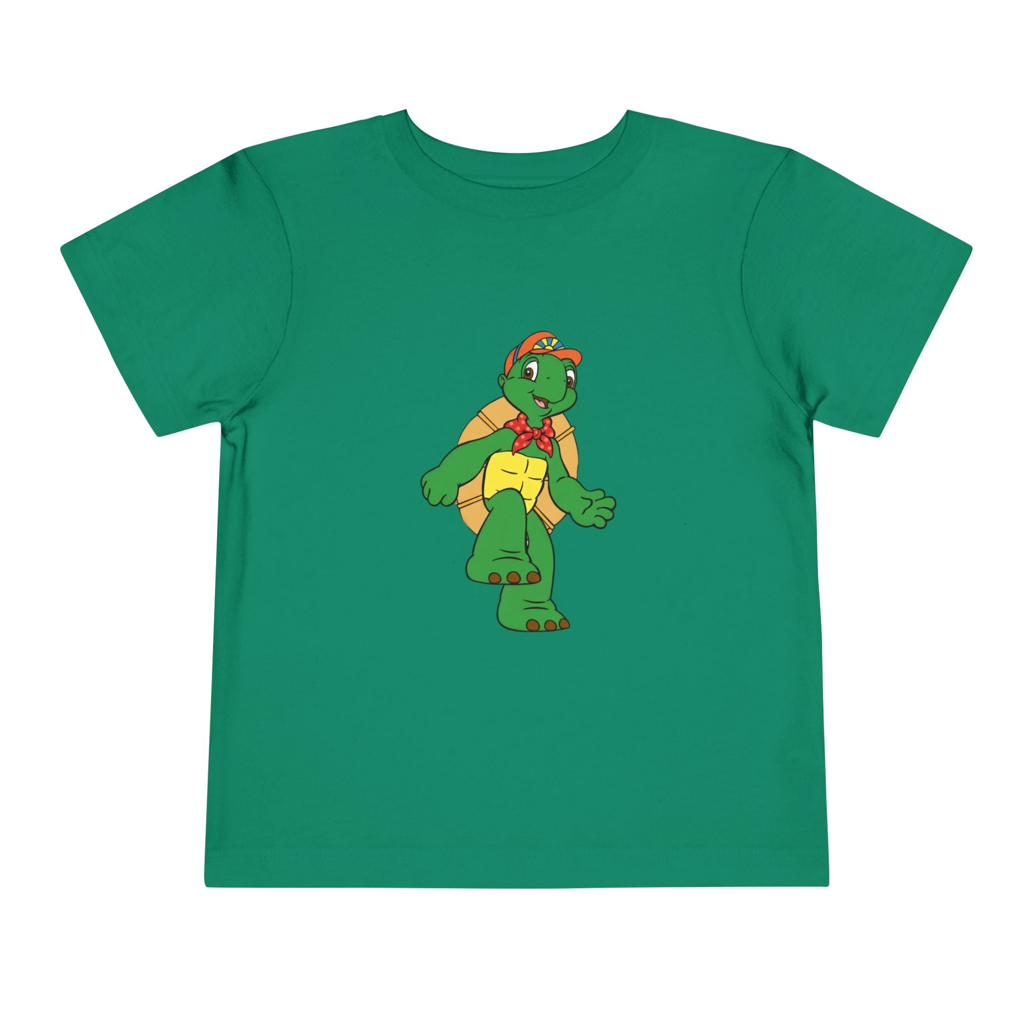 Kids Turtle Graphic Toddler Tee | Retro Cartoon Turtle in Cap