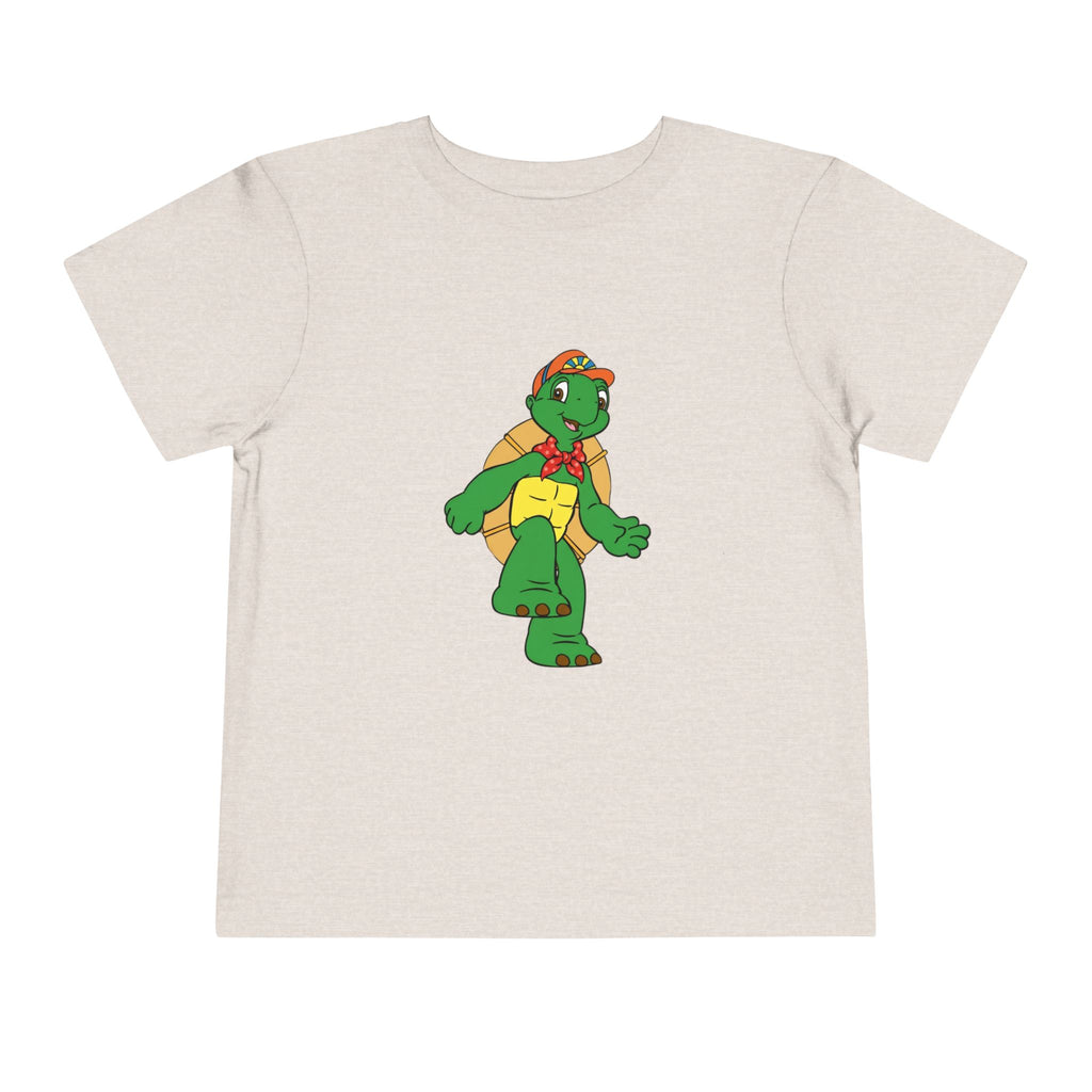 Kids Turtle Graphic Toddler Tee | Retro Cartoon Turtle in Cap