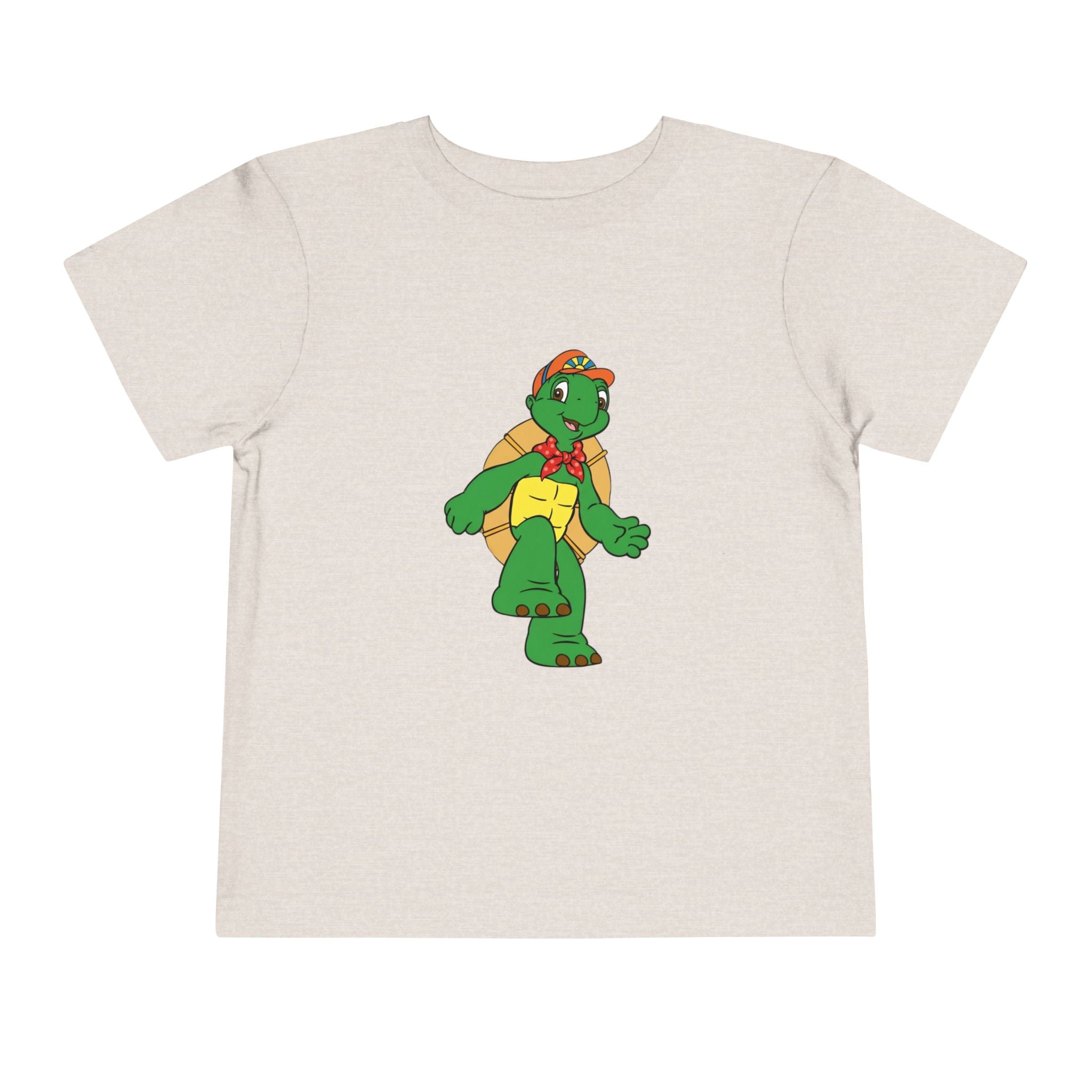 Kids Turtle Graphic Toddler Tee | Retro Cartoon Turtle in Cap