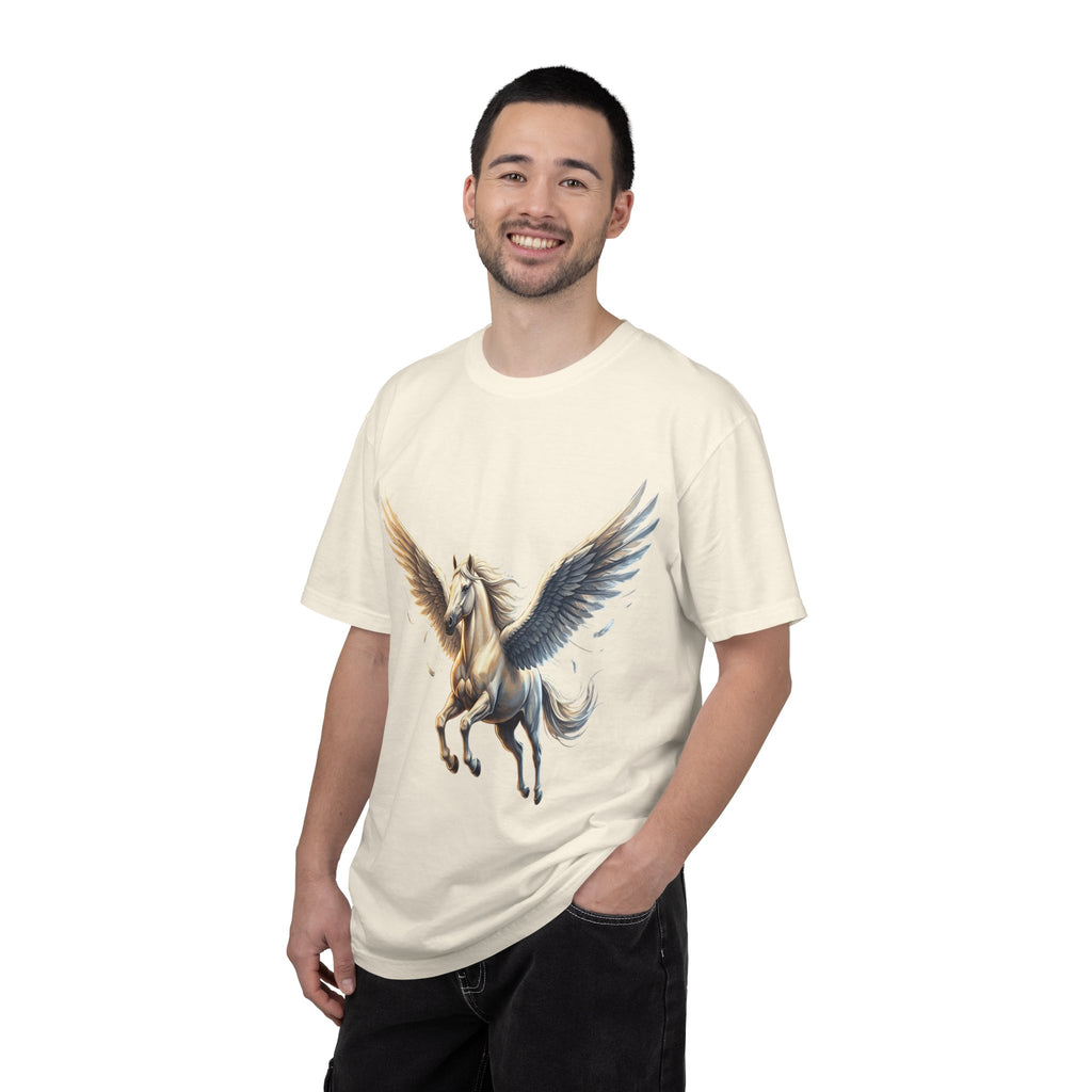 Majestic Pegasus Illustration T-shirt | Flying Horse Graphic Tee