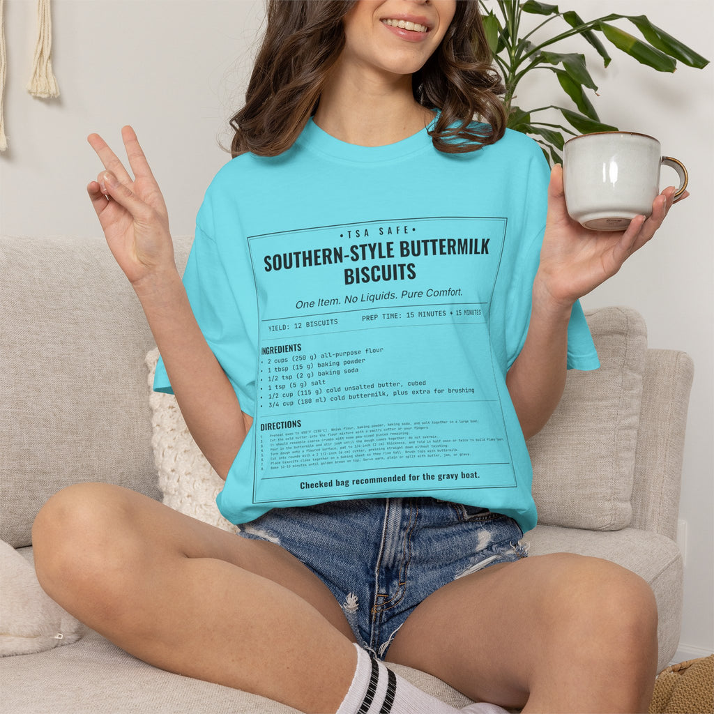 Southern Style Buttermilk Biscuits | Vintage Recipe Card T-Shirt — Black Ink