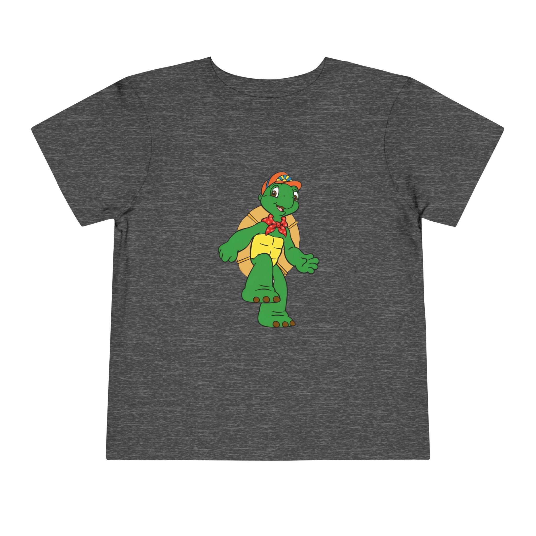 Kids Turtle Graphic Toddler Tee | Retro Cartoon Turtle in Cap