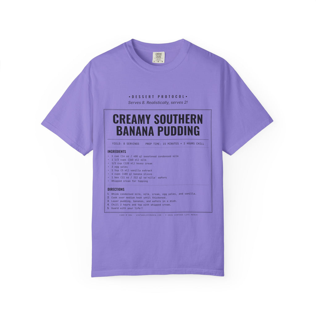 Creamy Banana Pudding Recipe Shirt | Southern Vintage Tee