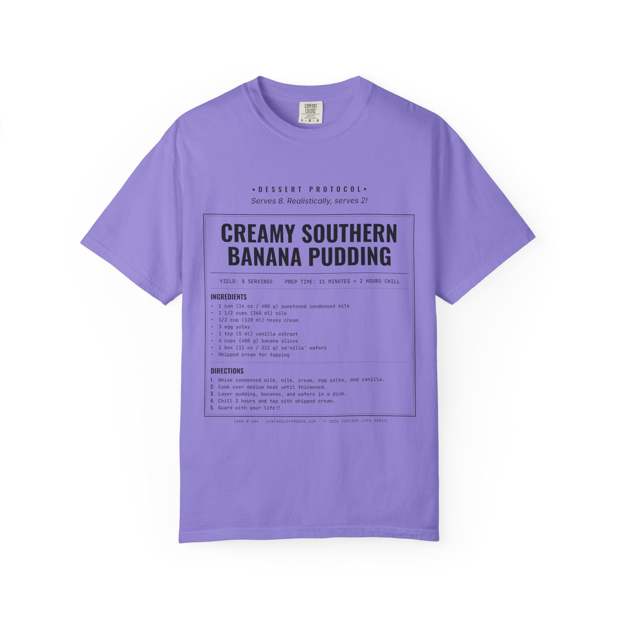 Creamy Banana Pudding Recipe Shirt | Southern Vintage Tee