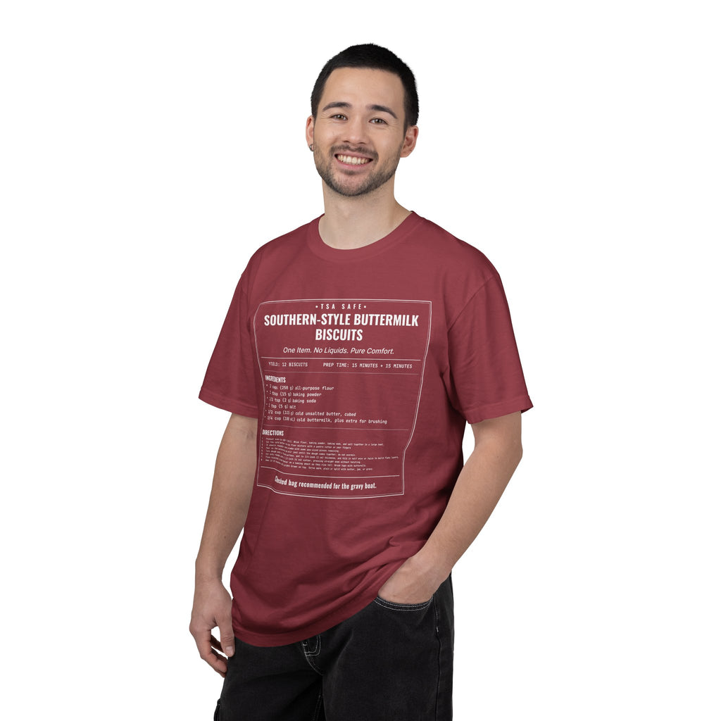 Southern Style Buttermilk Biscuits | Vintage Recipe Card T-Shirt — White Ink