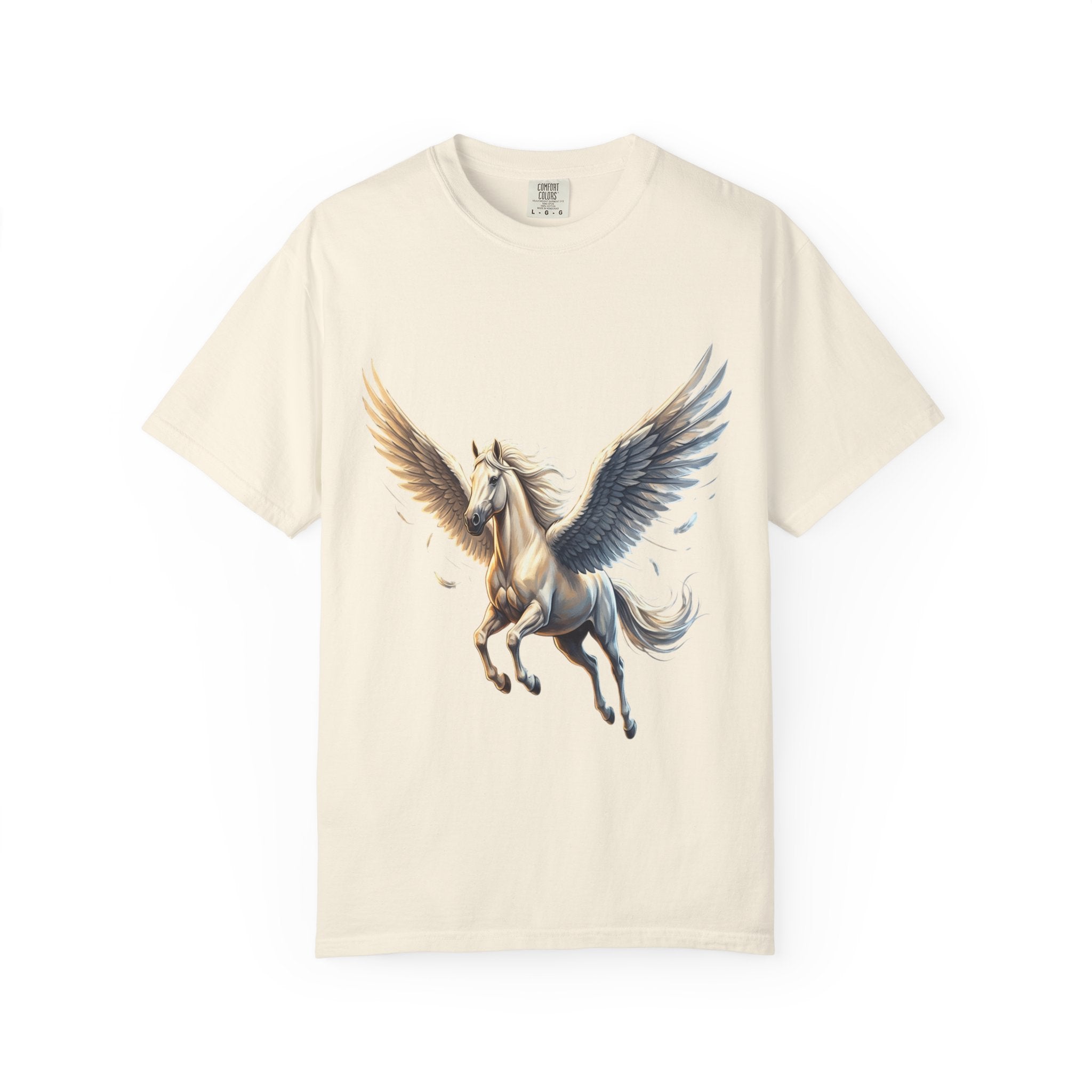 Majestic Pegasus Illustration T-shirt | Flying Horse Graphic Tee