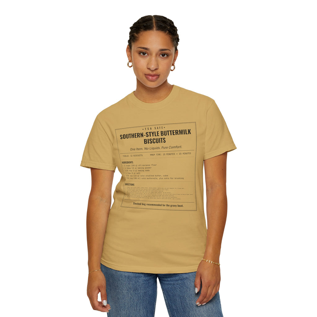 Southern Style Buttermilk Biscuits | Vintage Recipe Card T-Shirt — Black Ink