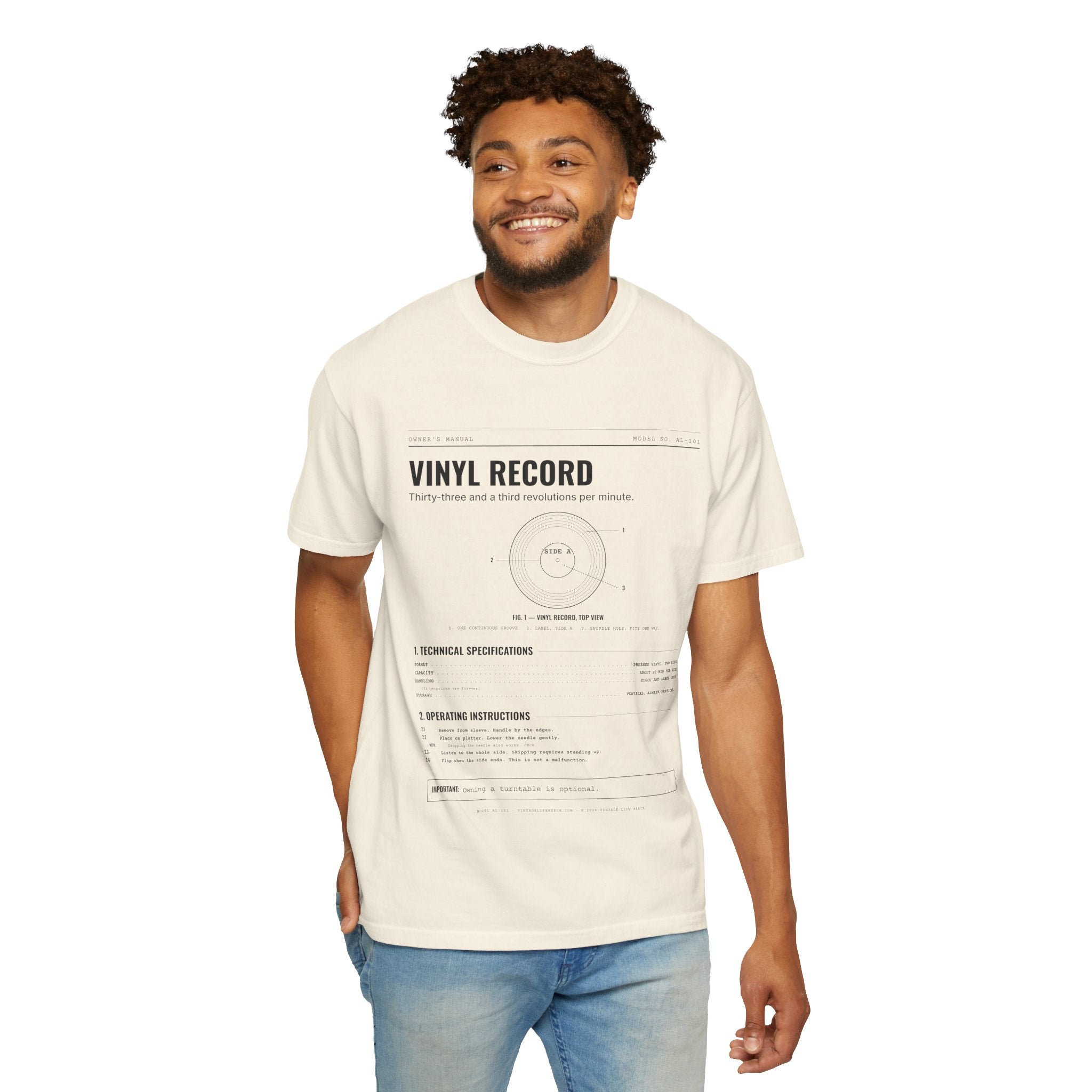 Vinyl Record Spec Sheet Shirt | Analog Life Vintage Tee