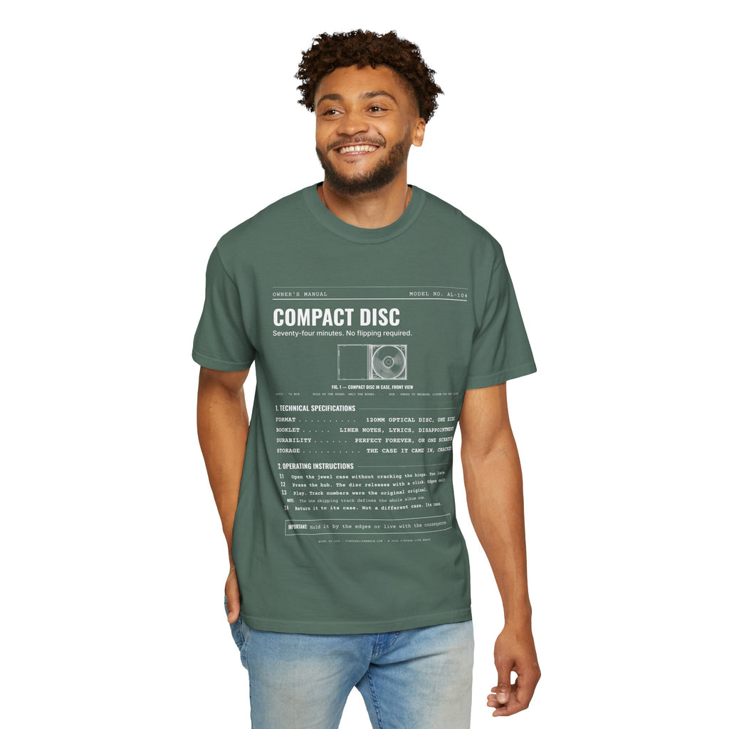Compact Disc Spec Sheet Shirt | Analog Life Vintage Tee