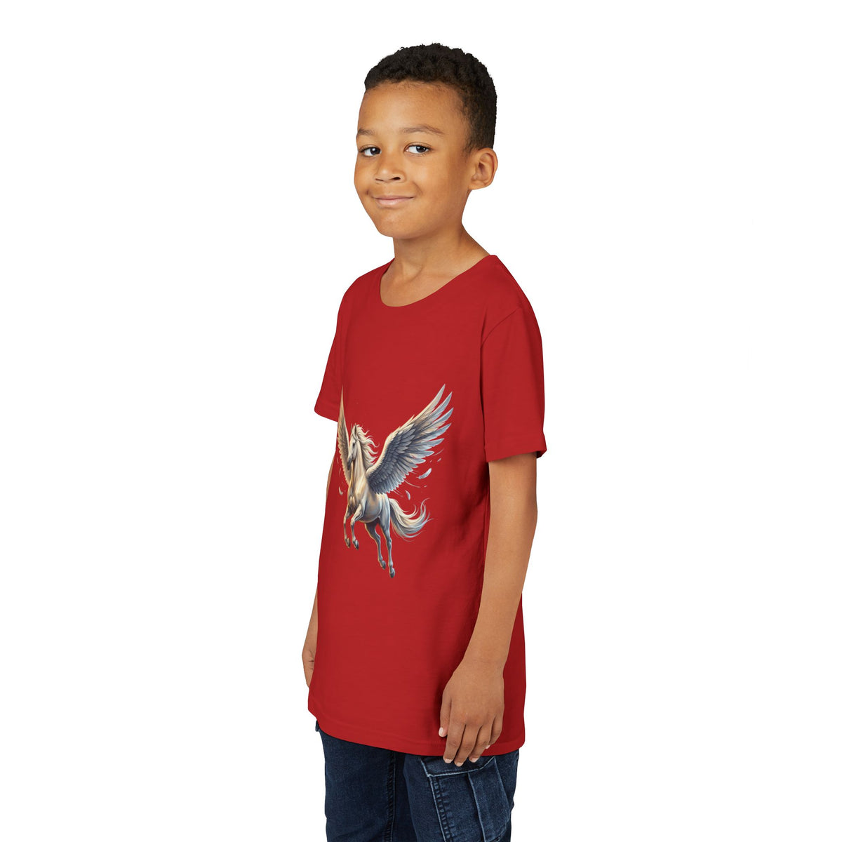 Majestic Pegasus Illustration Youth Tee | Flying Horse Graphic Tee