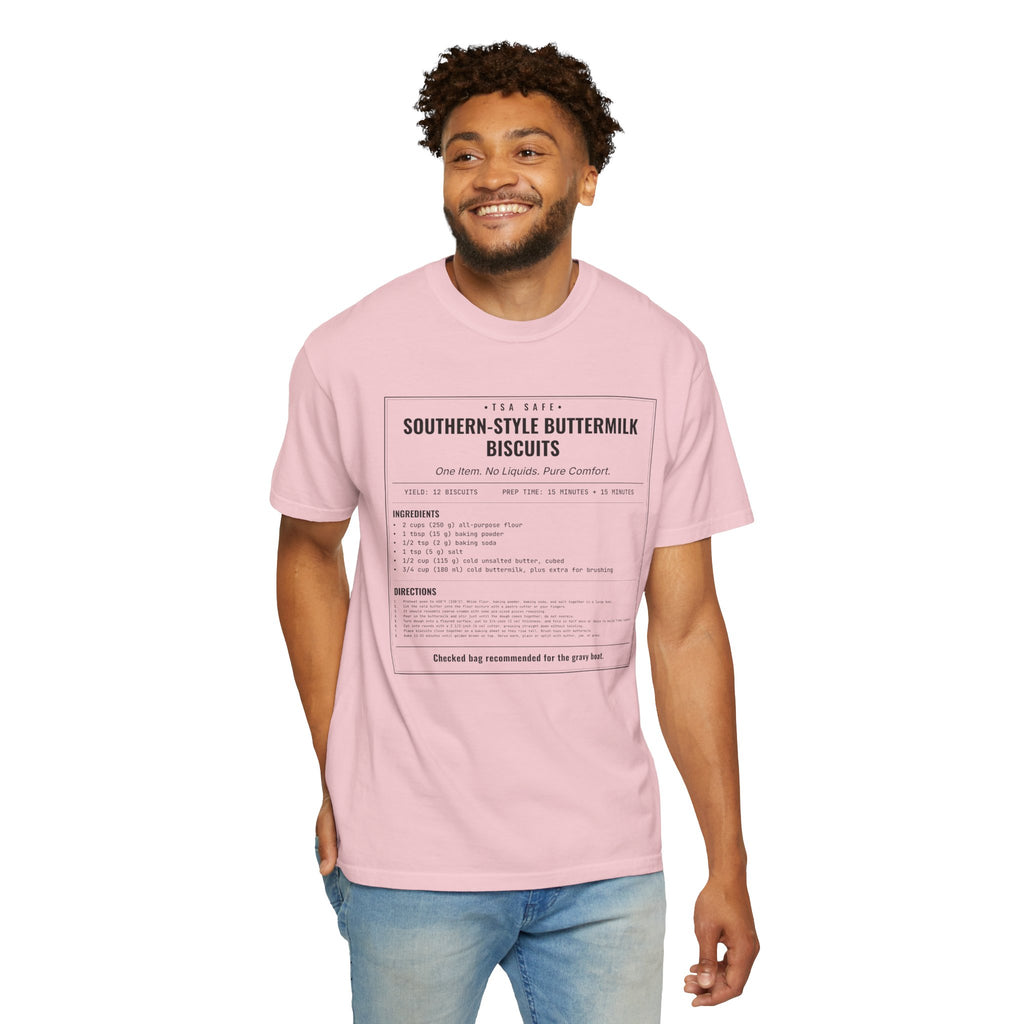 Southern Style Buttermilk Biscuits | Vintage Recipe Card T-Shirt — Black Ink