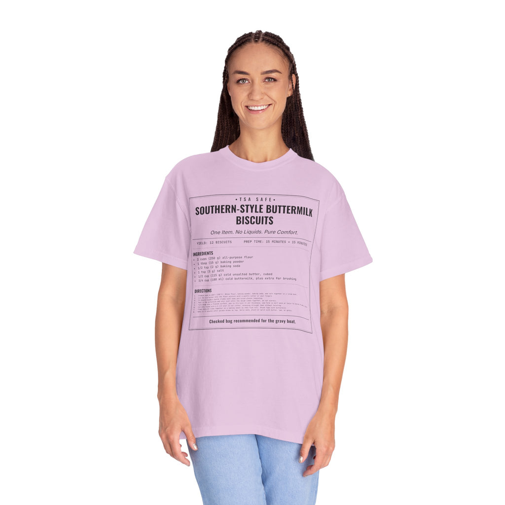 Southern Style Buttermilk Biscuits | Vintage Recipe Card T-Shirt — Black Ink