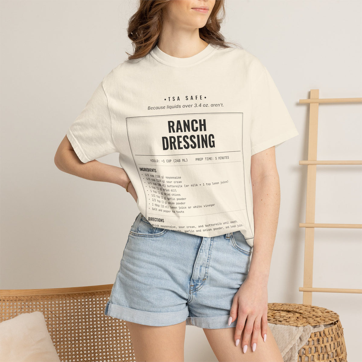Ranch Dressing Recipe Shirt | TSA Safe Vintage Tee