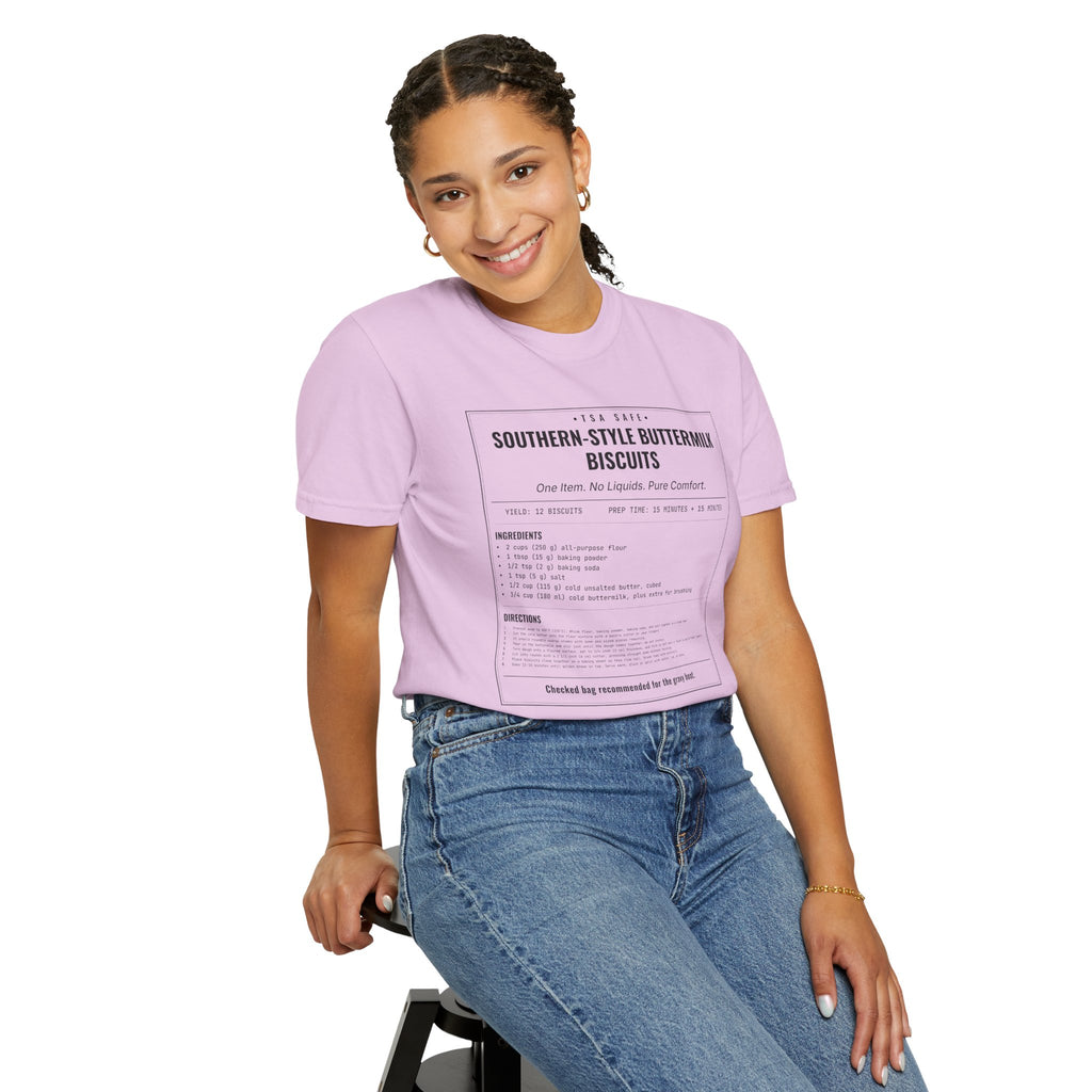 Southern Style Buttermilk Biscuits | Vintage Recipe Card T-Shirt — Black Ink
