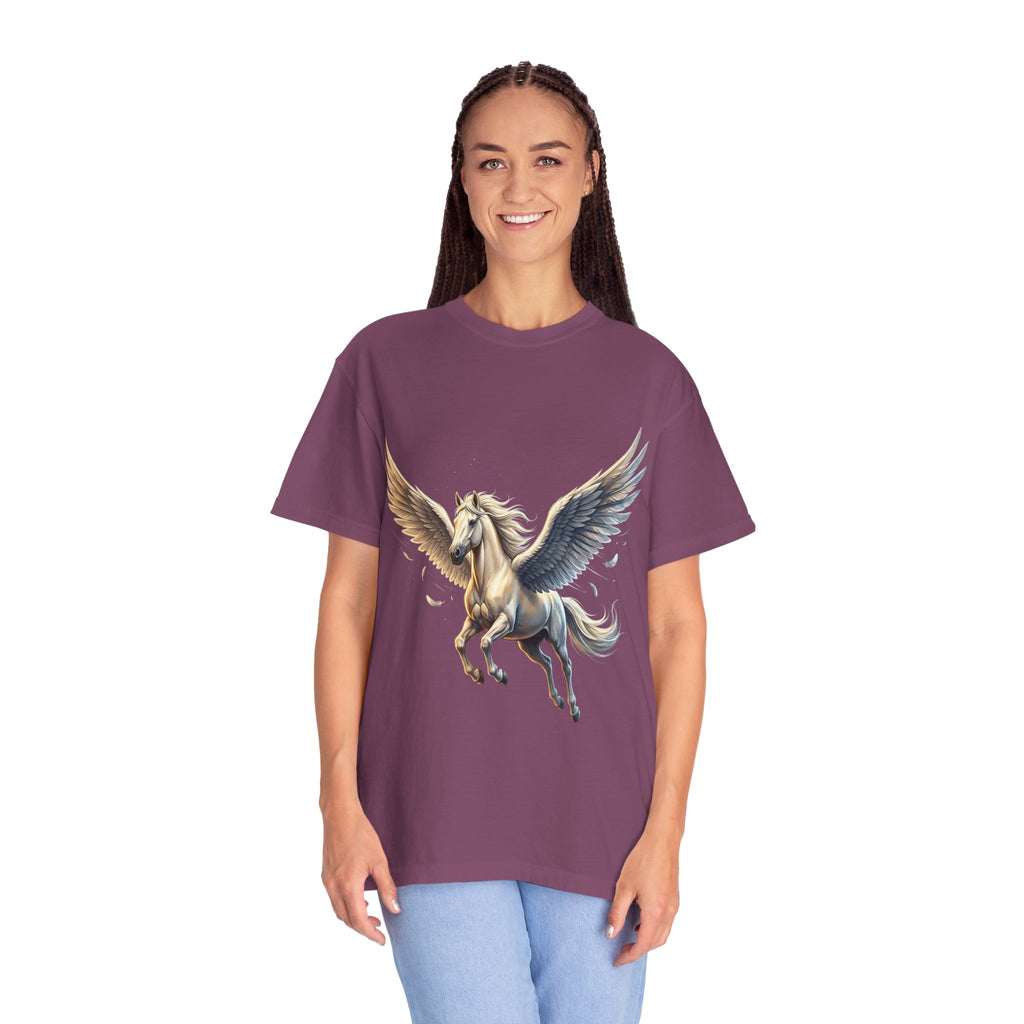 Majestic Pegasus Illustration T-shirt | Flying Horse Graphic Tee