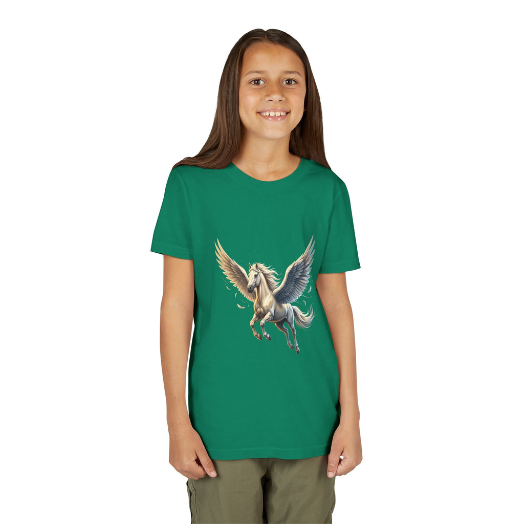 Majestic Pegasus Illustration Youth Tee | Flying Horse Graphic Tee