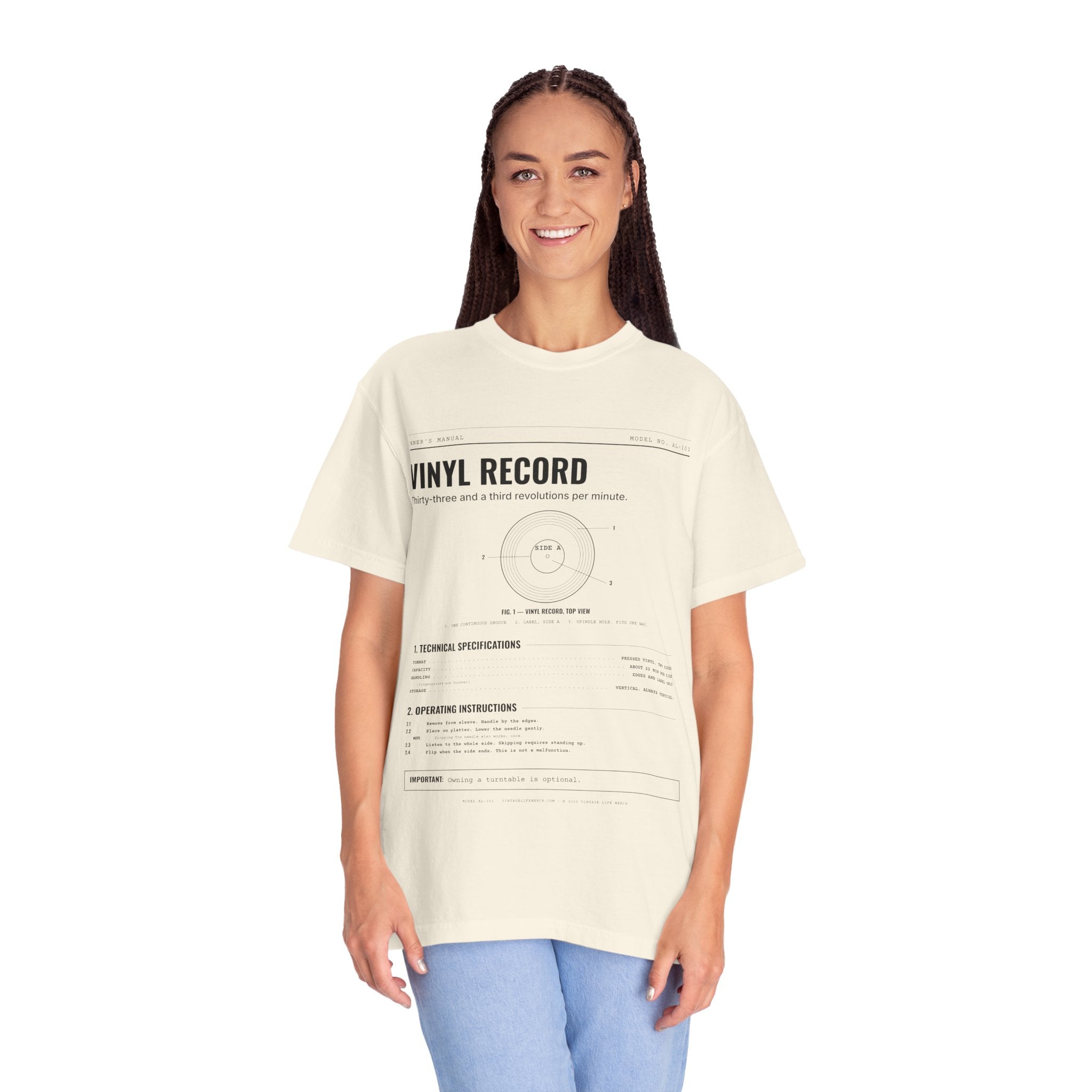 Vinyl Record Spec Sheet Shirt | Analog Life Vintage Tee