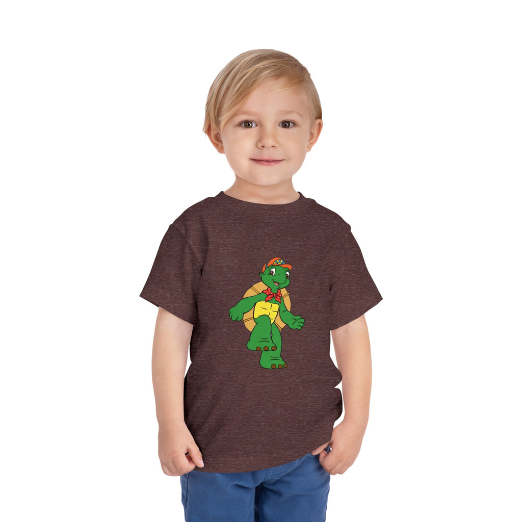 Kids Turtle Graphic Toddler Tee | Retro Cartoon Turtle in Cap