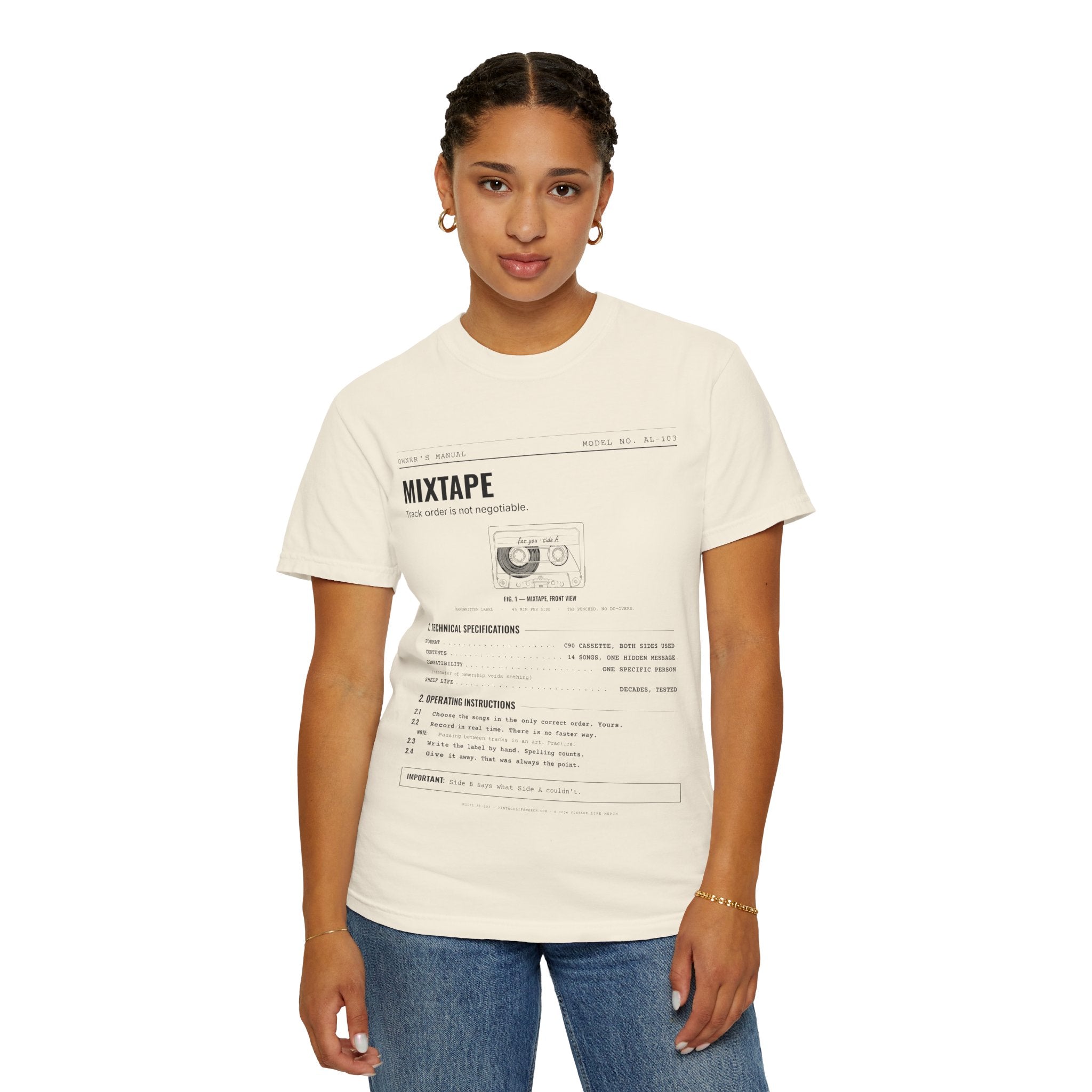 Mixtape Spec Sheet Shirt | Analog Life Vintage Tee