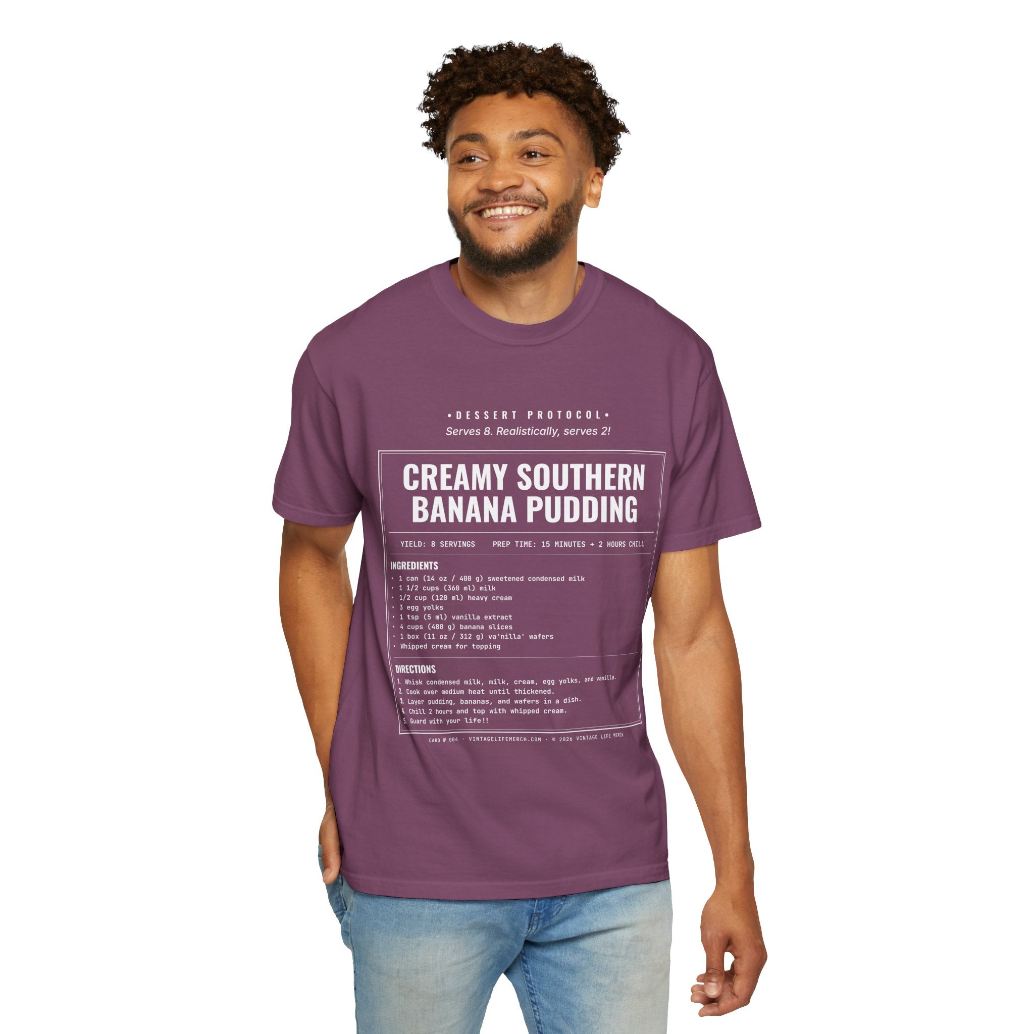 Creamy Banana Pudding Recipe Shirt | Southern Vintage Tee