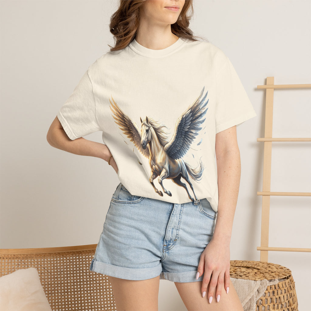 Majestic Pegasus Illustration T-shirt | Flying Horse Graphic Tee