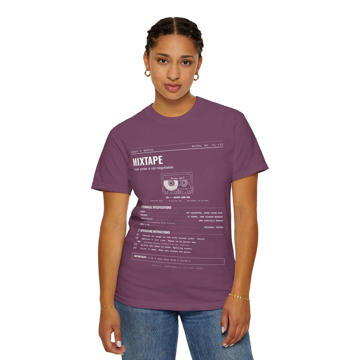 Mixtape Spec Sheet Shirt | Analog Life Vintage Tee