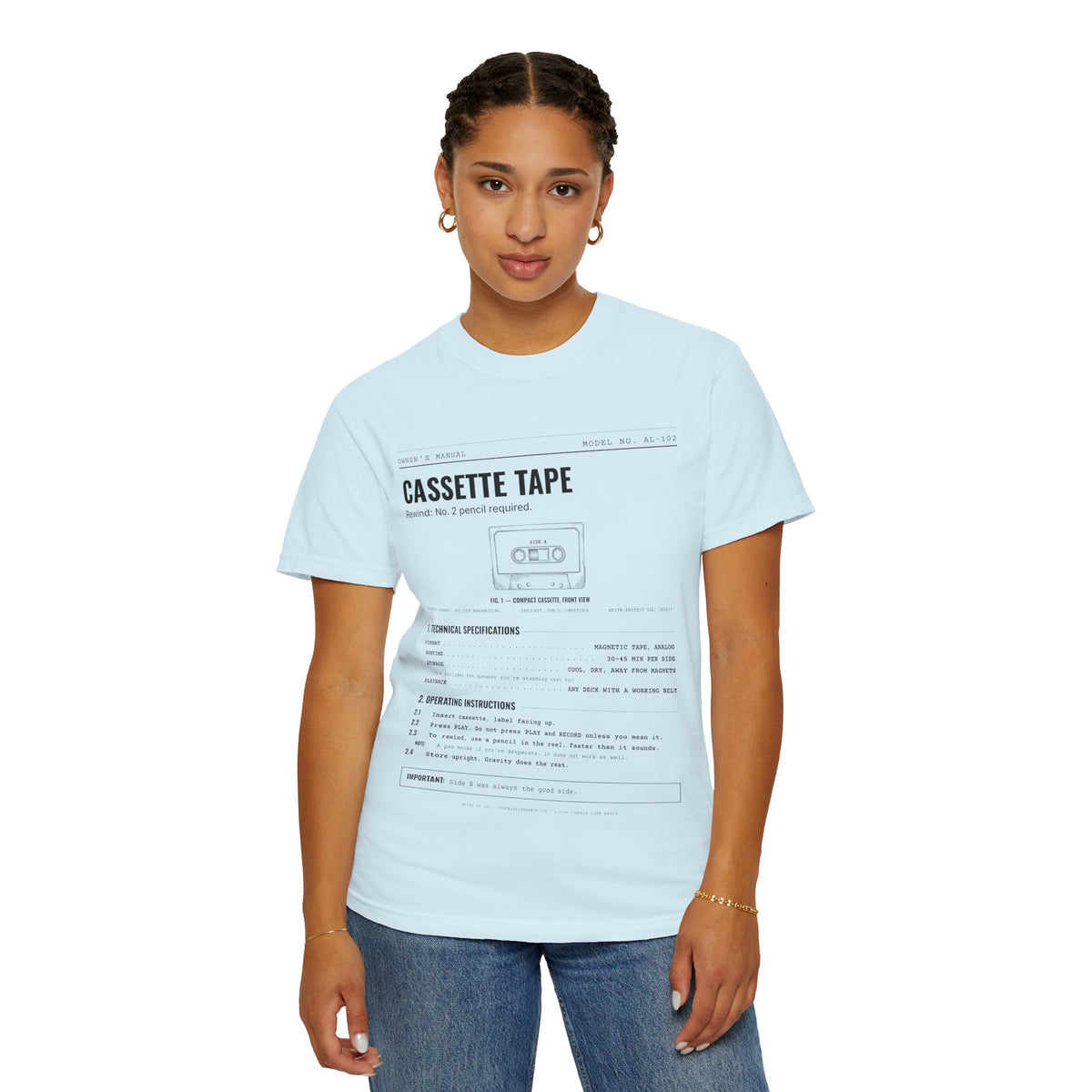 Cassette Tape Spec Sheet Shirt | Analog Life Vintage Tee