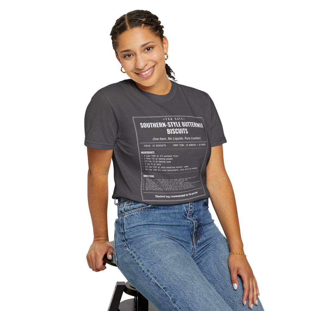 Southern Style Buttermilk Biscuits | Vintage Recipe Card T-Shirt — White Ink