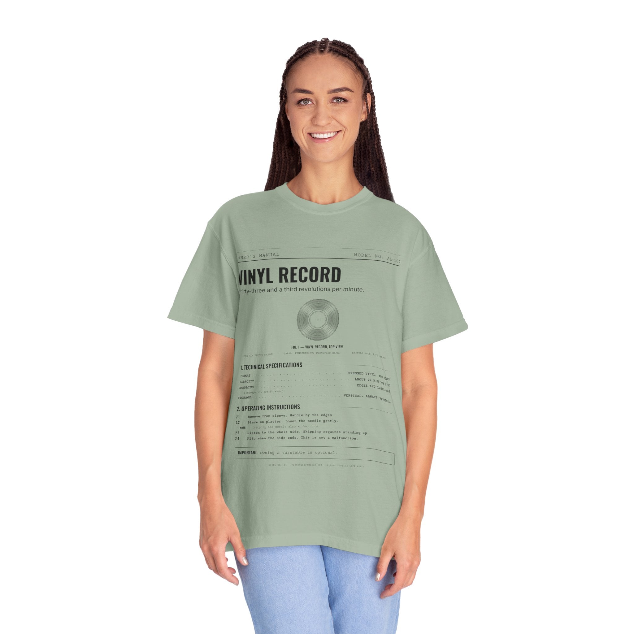 Vinyl Record Spec Sheet Shirt | Analog Life Vintage Tee