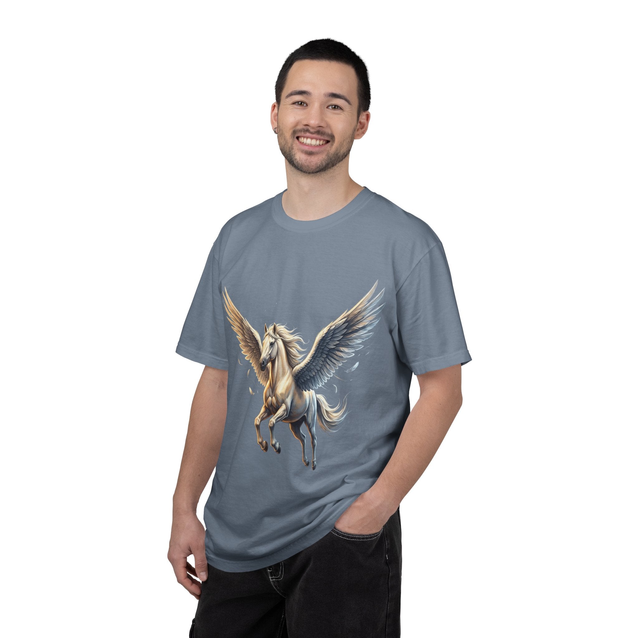 Majestic Pegasus Illustration T-shirt | Flying Horse Graphic Tee