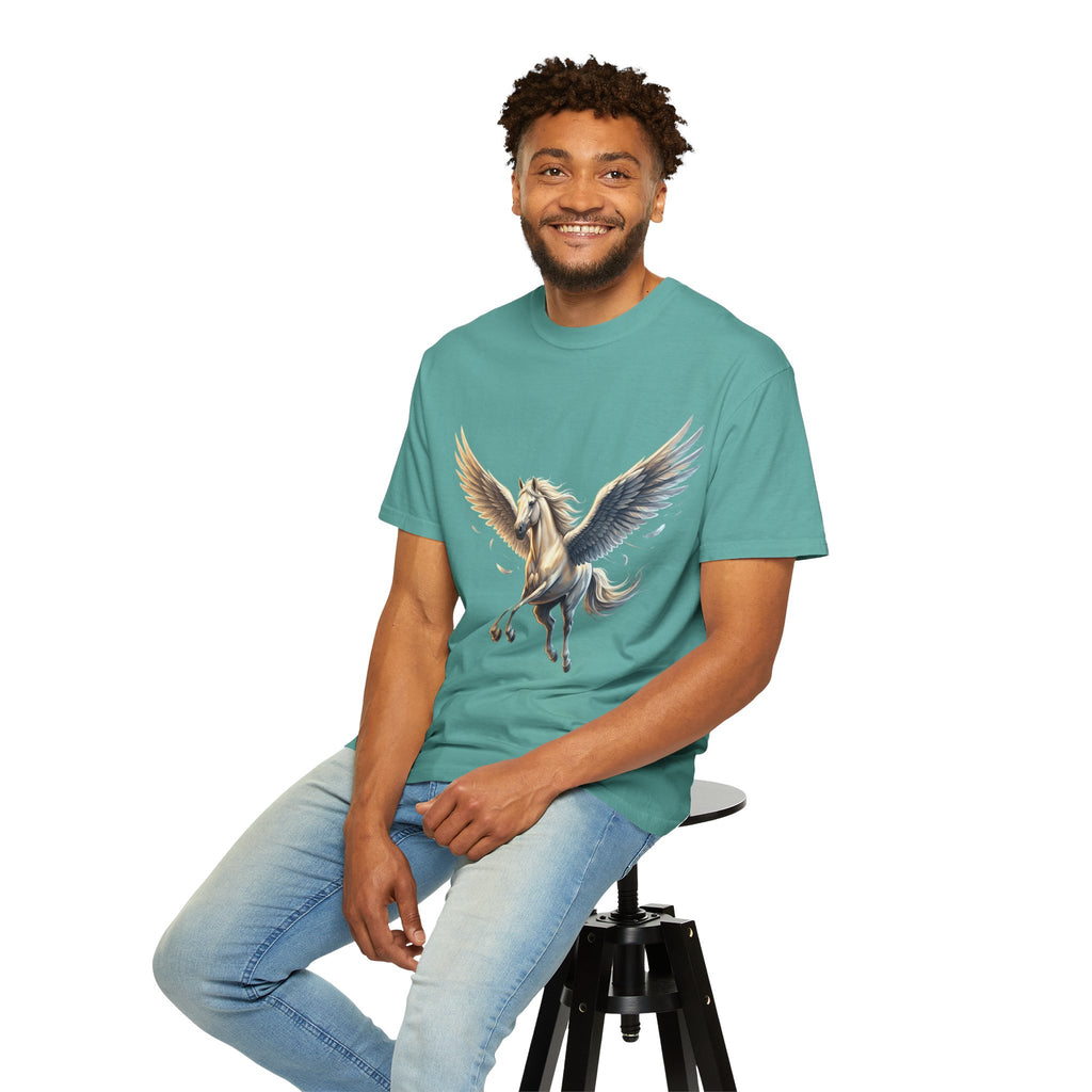 Majestic Pegasus Illustration T-shirt | Flying Horse Graphic Tee