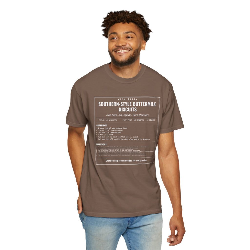 Southern Style Buttermilk Biscuits | Vintage Recipe Card T-Shirt — White Ink