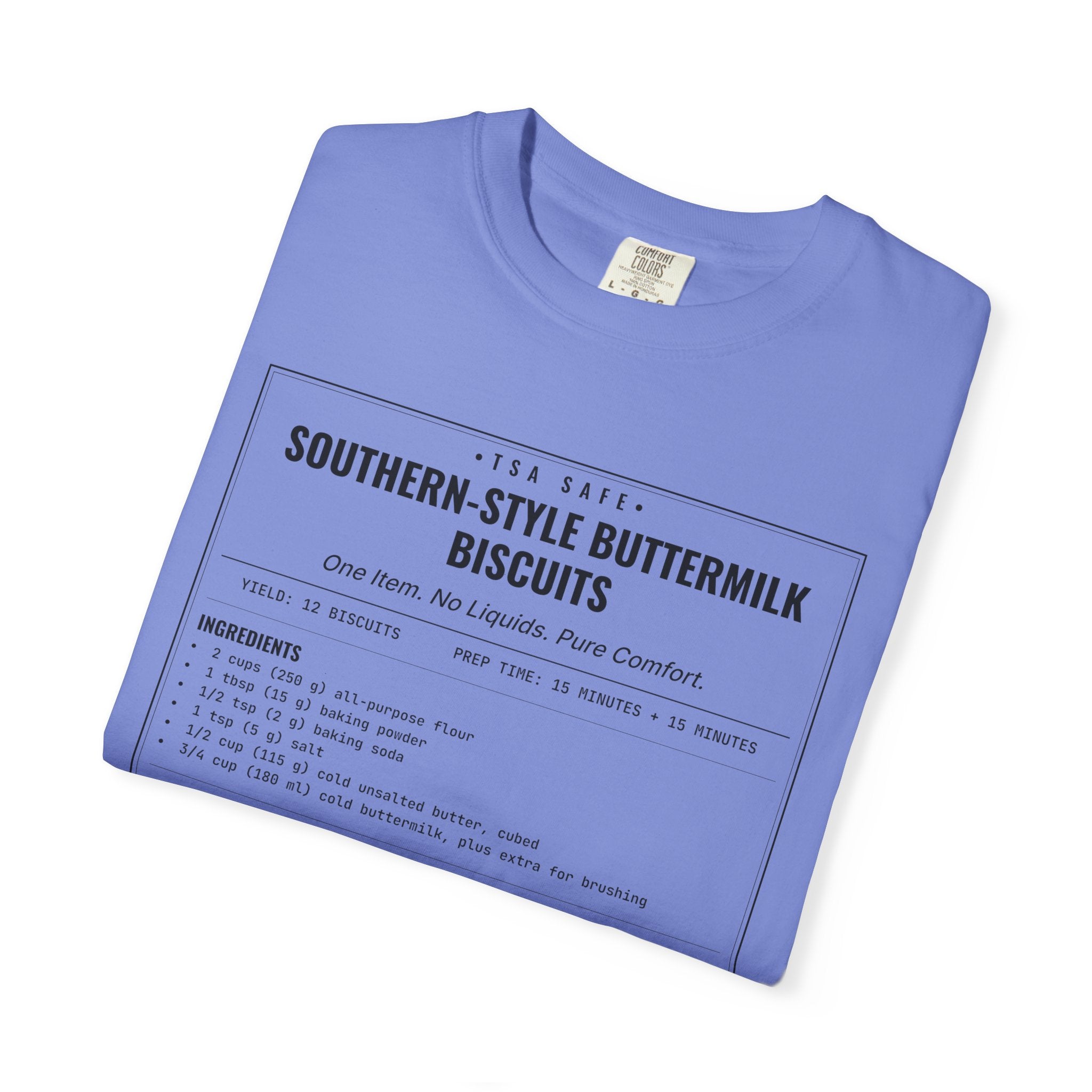 Southern Style Buttermilk Biscuits | Vintage Recipe Card T-Shirt — Black Ink